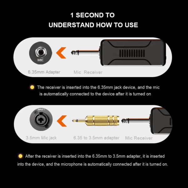 3 Cordless Microphone Professional UHF