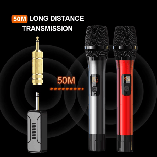 5 Cordless Microphone Professional UHF