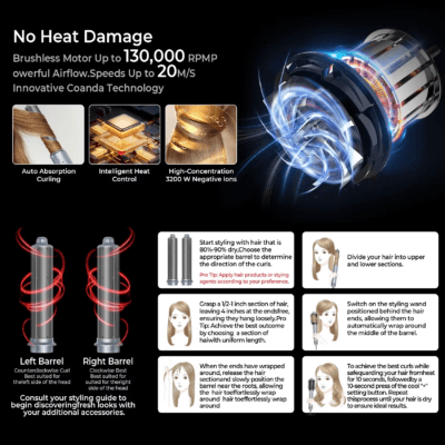 6 Oem Brand Multi Styler Ionic High Speed Hair Dryer