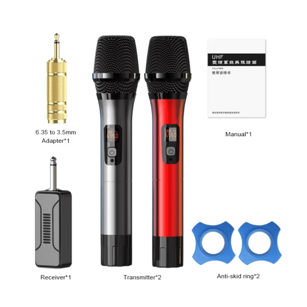 7 Cordless Microphone Professional UHF