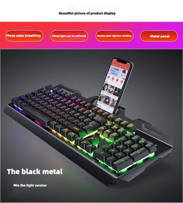 1 key wired keyboard colorful