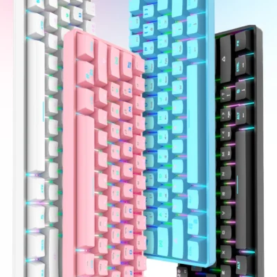 Mechanical game keyboard 61 key rgb glow wireless dual-mode mechanical keyboard OEM custom green axis keyboard