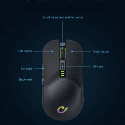 2 Wired Gaming Mouse 12000 dpi