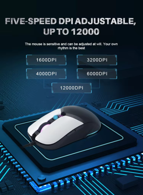 5 Wired Gaming Mouse 12000 dpi