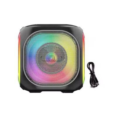 OEM bass sound portable 3-inch speaker 8W power wireless bluetooth speaker with Colorful light