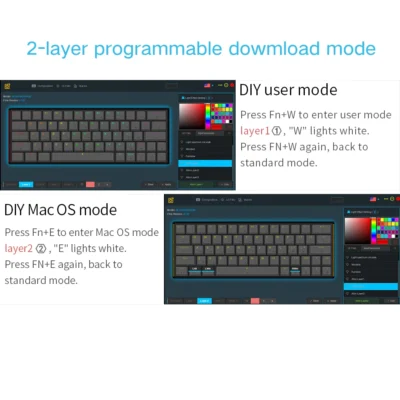 7 Hot-swappable Keyboard 60% Mechanica