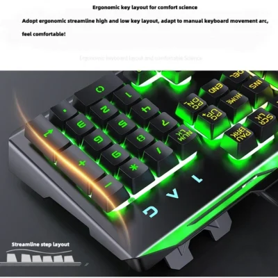 7 key wired keyboard colorful
