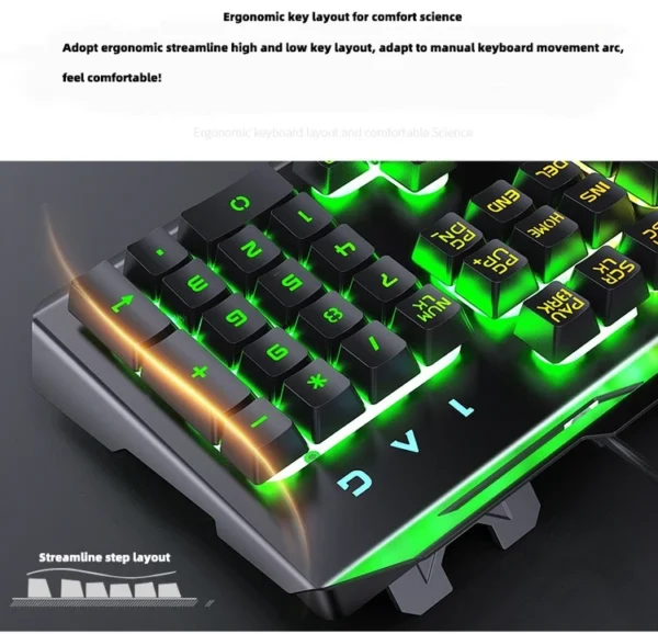 7 key wired keyboard colorful