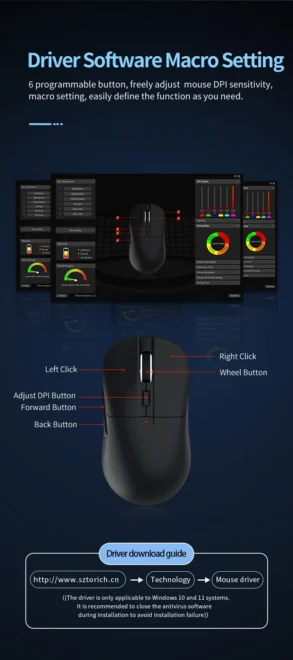 8 Stock Wireless Gaming Mouse Custom Pixart