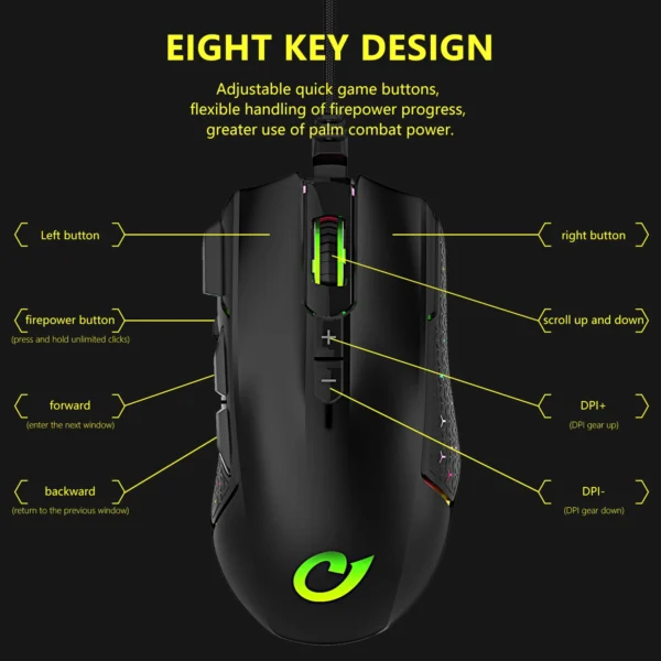 9 DPI Wired Gaming Mouse