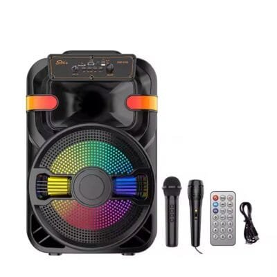 Outdoor Portable Speaker system Powered BT DJ Party Speaker 10'' Bass Active Tower Trolly Party Speakers