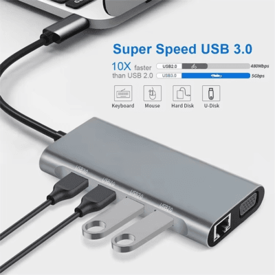 Dock Station PC Laptop Splitter (11)