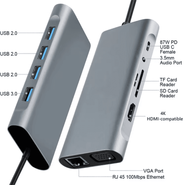 Dock Station PC Laptop Splitter (8)