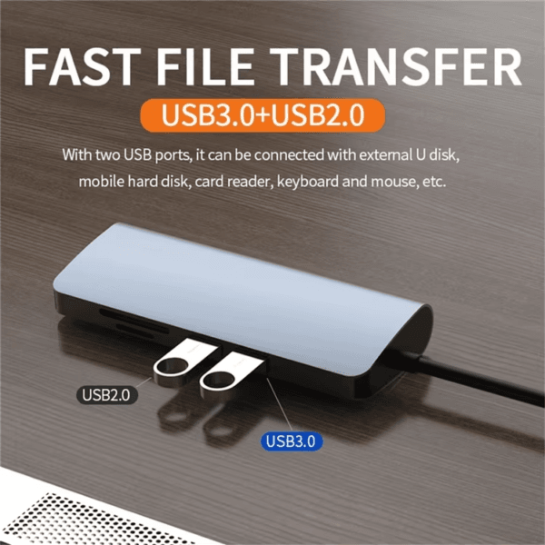 Docking Station HDTV 4K VGA USB Type C Hub (17)