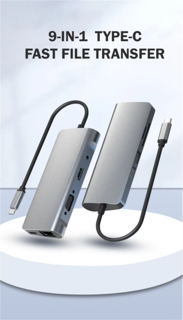 Docking Station HDTV 4K VGA USB Type C Hub (18)