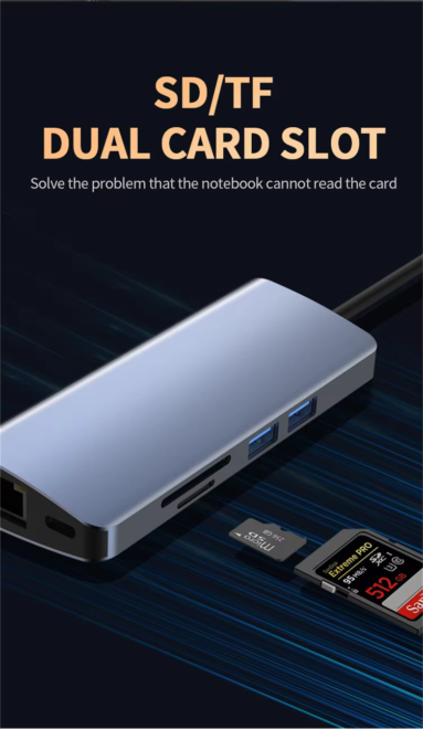 Docking Station HDTV 4K VGA USB Type C Hub (8)