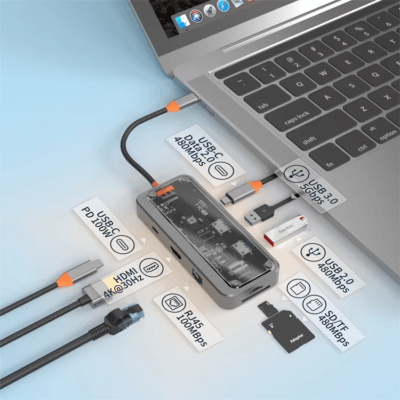 Docking Station USB C Hub With 4K HDTV (13)