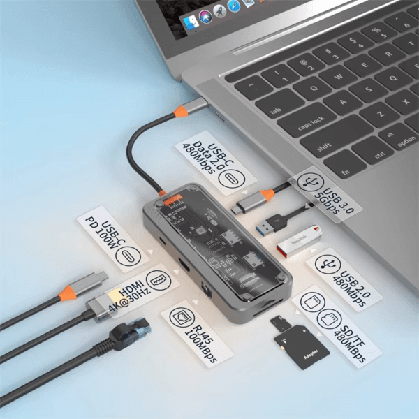 Docking Station USB C Hub With 4K HDTV (13)