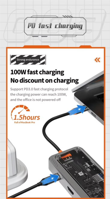 Docking Station USB C Hub With 4K HDTV (7)