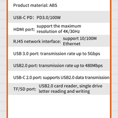 Docking Station USB C Hub With 4K HDTV (9)