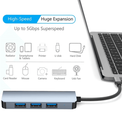 Docking Station Ultra Slim USB Splitter Plug (2)