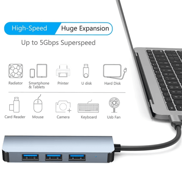 Docking Station Ultra Slim USB Splitter Plug (2)