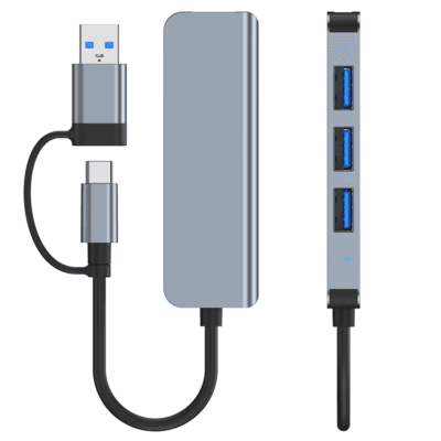 Docking Station Ultra Slim USB Splitter Plug (6)