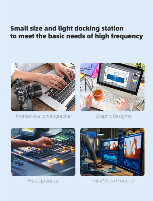 Docking Station with 100W PD USB-C 4K HDTV VGA USB 3.0 (3)
