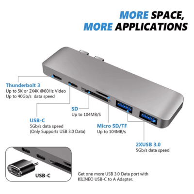 Female Port Usb Hub C 3.0 Multi for Macbook (8)