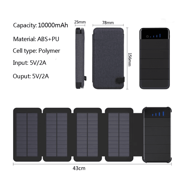 Foldable Detachable Solar Power Bank (1)