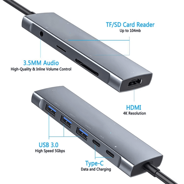 Hub Audio Port Hub SD Card Reader TF Card Reader (11)