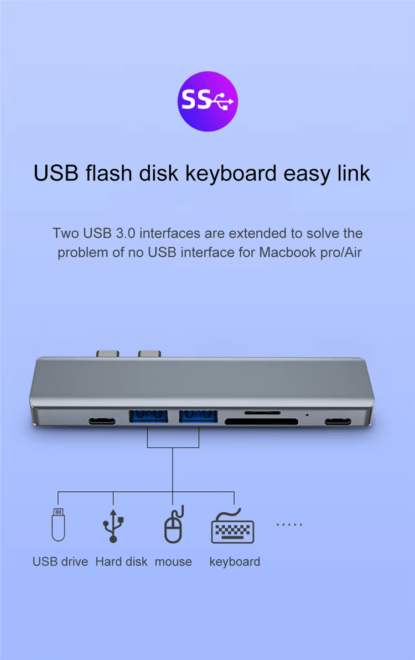 Hub Pd High Speed Adapter Hubs for Macbook (11)