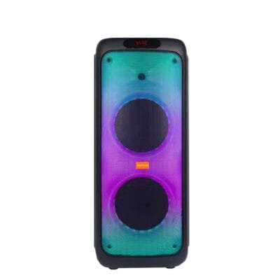 Dual 10-inch Outdoor Bluetooth Portable Karaoke Machine RGB LED TV Speaker