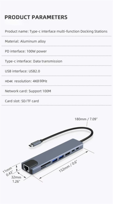 Lan Adapter 4K HDTV for Type C Laptops (17)