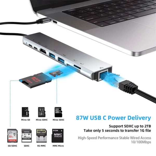 Lan Adapter 4K HDTV for Type C Laptops (8)