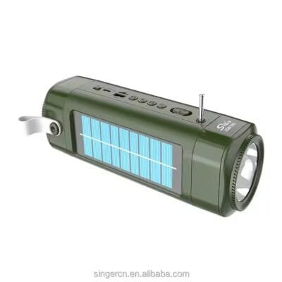 Solar Speaker Light Outdoor Bilateral Flashlight Fm Radio Multi-function Audio Led Solar Lamp Speaker