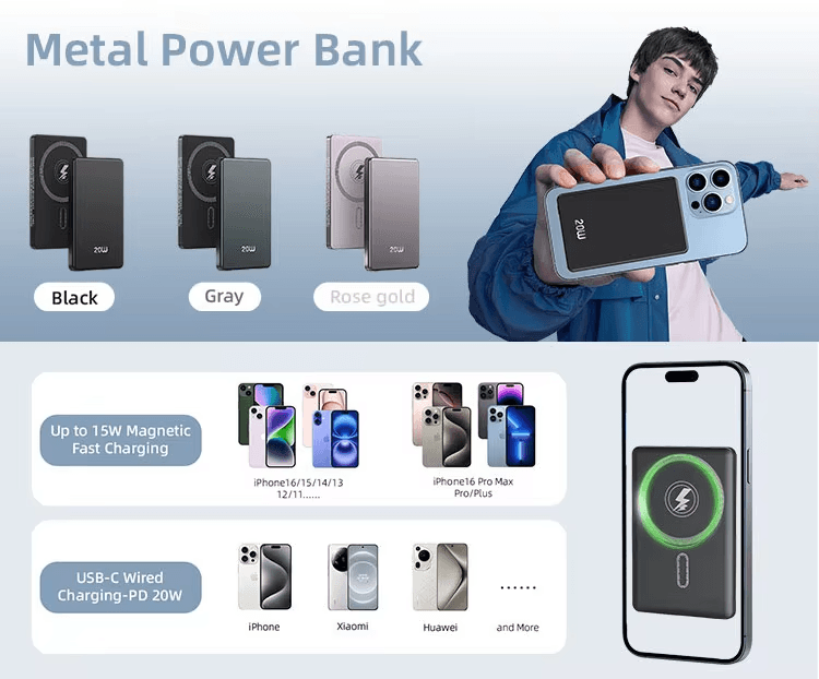 Magnetic Power Banks Super Slim Design (1)