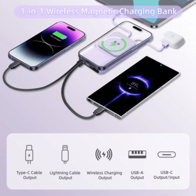 Magnetic Wireless Charging Built-in Cables-UK Socket Standard (4)