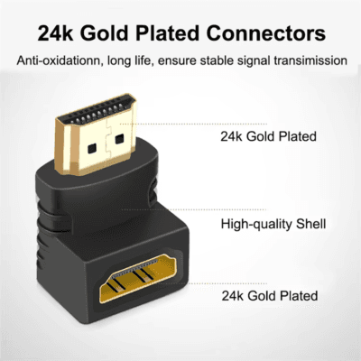 Mini / Micro to HDTV Extension Connector Adapter HDTV Cable 90 Corner Angle Left Right up Down Male Female Extender