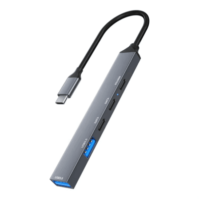 5 in 1 Multiport Hub Adapter USB3.0 5Gbps Expansion Dock Hub PD 100W Type C Extender Hub Plug and Play for PC Computer Laptop