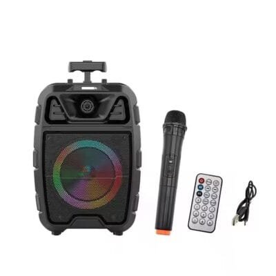Subwoofer 8 inch Full Range Power Amplifier Treble Portable Bluetooth Rechargeable Loud Speakers Outdoor Mobile Phones