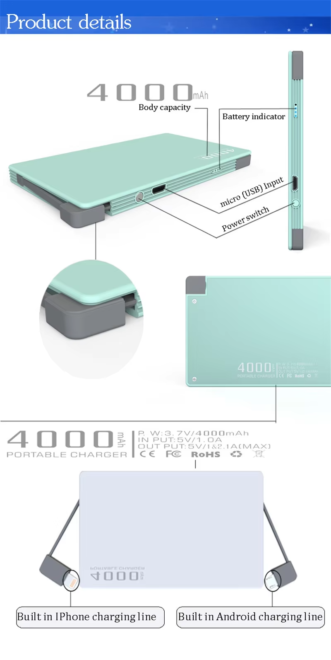 Power Bank Charger 4000mah (1)