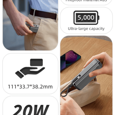 Quick Charger Power Bank With Fast USB AC Plug (4)
