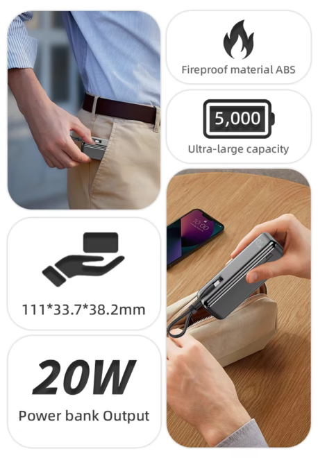 Quick Charger Power Bank With Fast USB AC Plug (4)