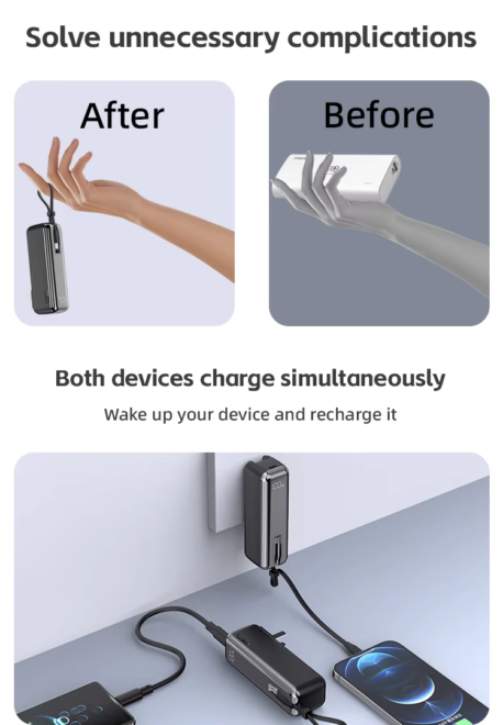 Quick Charger Power Bank With Fast USB AC Plug (7)