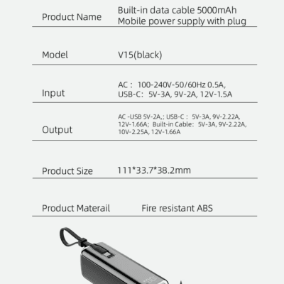 Quick Charger Power Bank With Fast USB AC Plug (8)