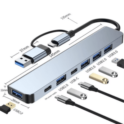 Splitter Adapter With TF SD Reader Slot for Macbook (13)