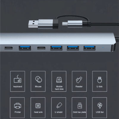 Splitter Adapter With TF SD Reader Slot for Macbook (8)