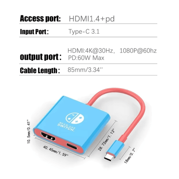 Switch Docking Station TYPE-C Hub (6)