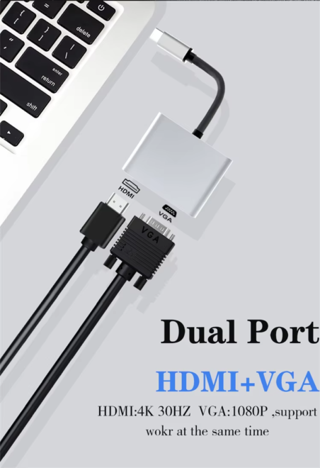 Type C to HDTV VGA Adapter (1)
